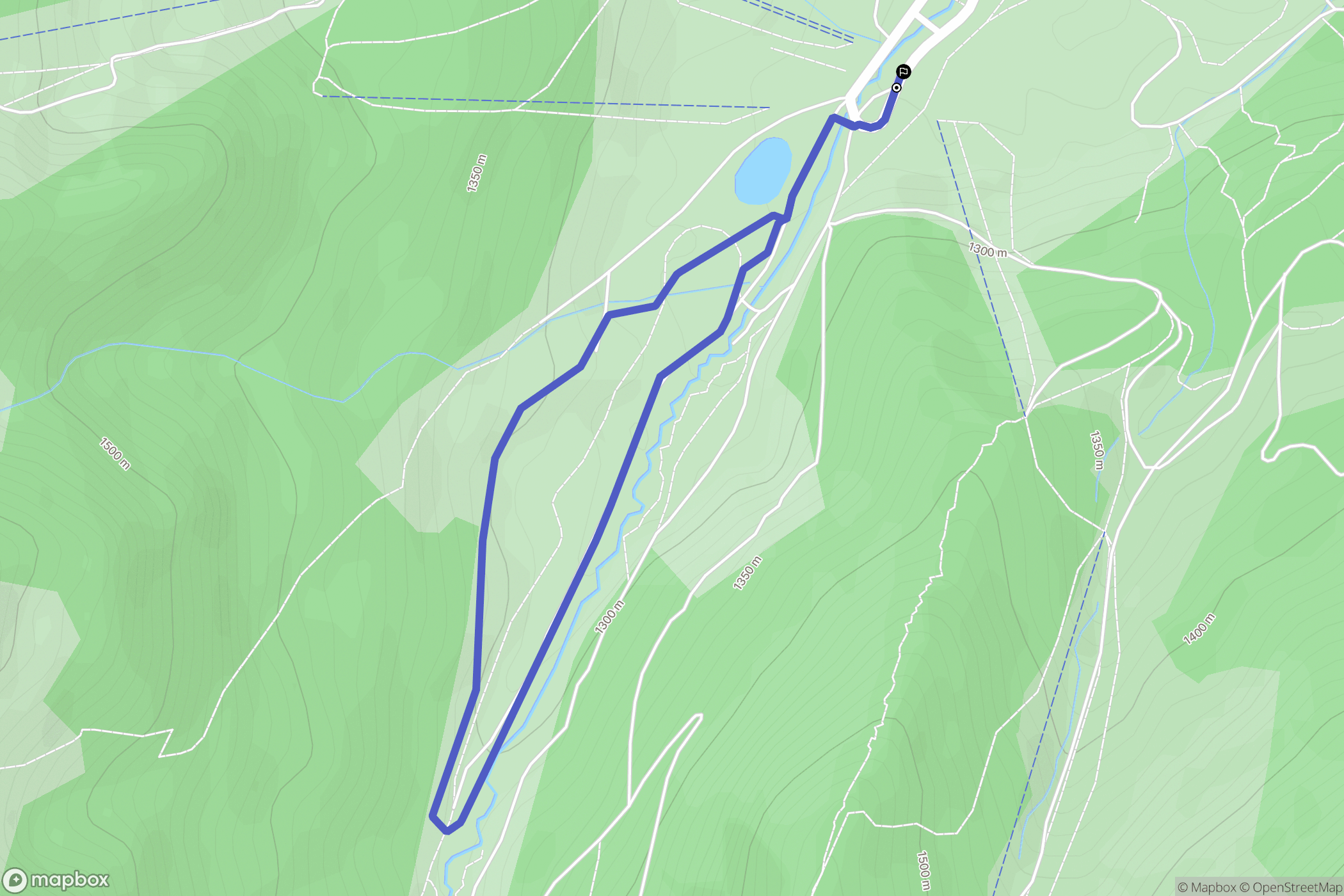 Gresse-en-Vercors : carte du parcours de randonnée - France