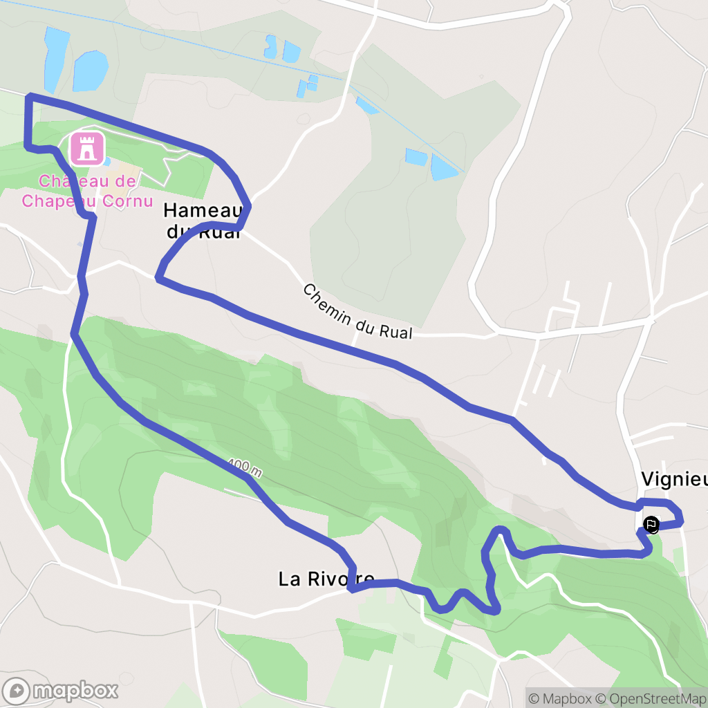 Vignieu : carte du parcours de randonnée - France