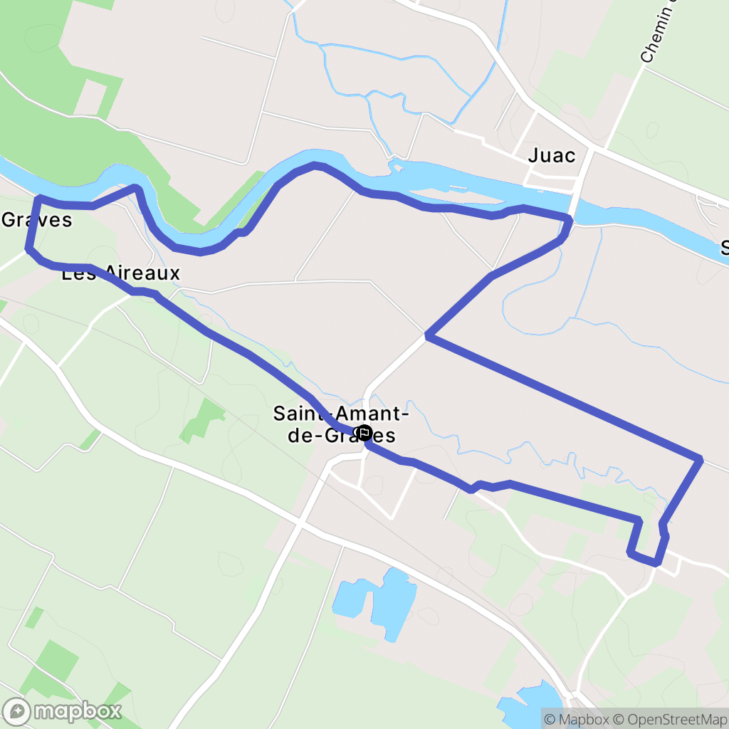 Graves-Saint-Amant : carte du parcours de randonnée - France