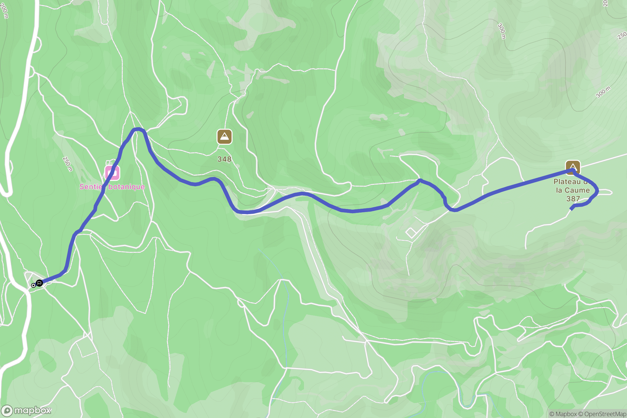 Saint-Rémy-de-Provence : carte du parcours de randonnée - France