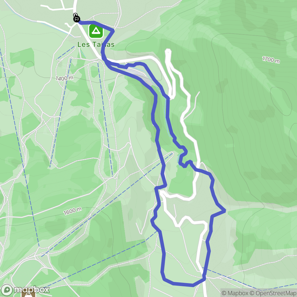 Ancelle : carte du parcours de randonnée - France