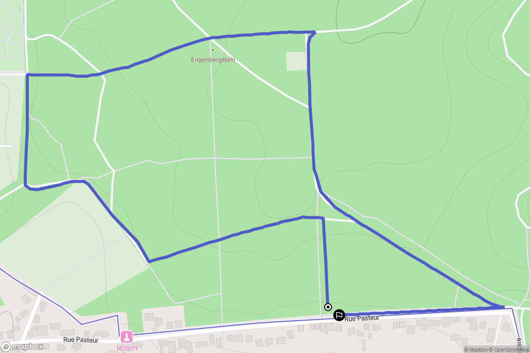 Schœneck : carte du parcours de randonnée - France