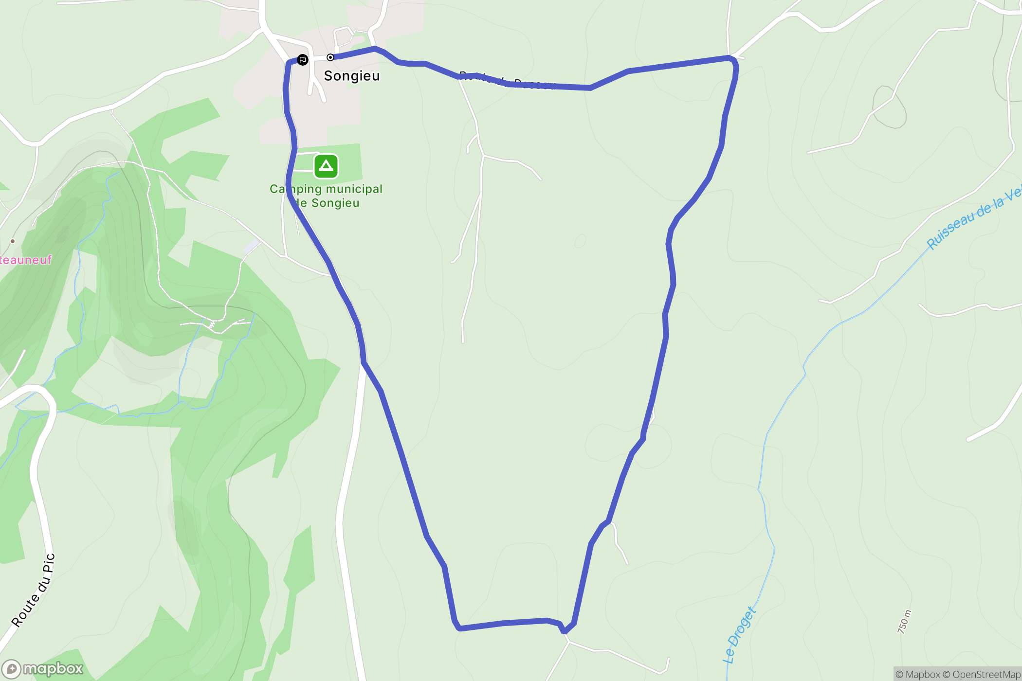 Haut Valromey : carte du parcours de randonnée - France