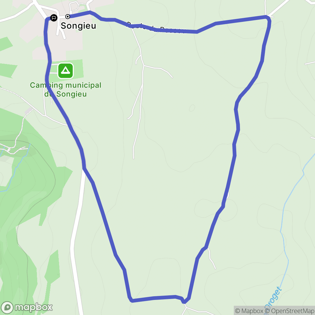 Haut Valromey : carte du parcours de randonnée - France