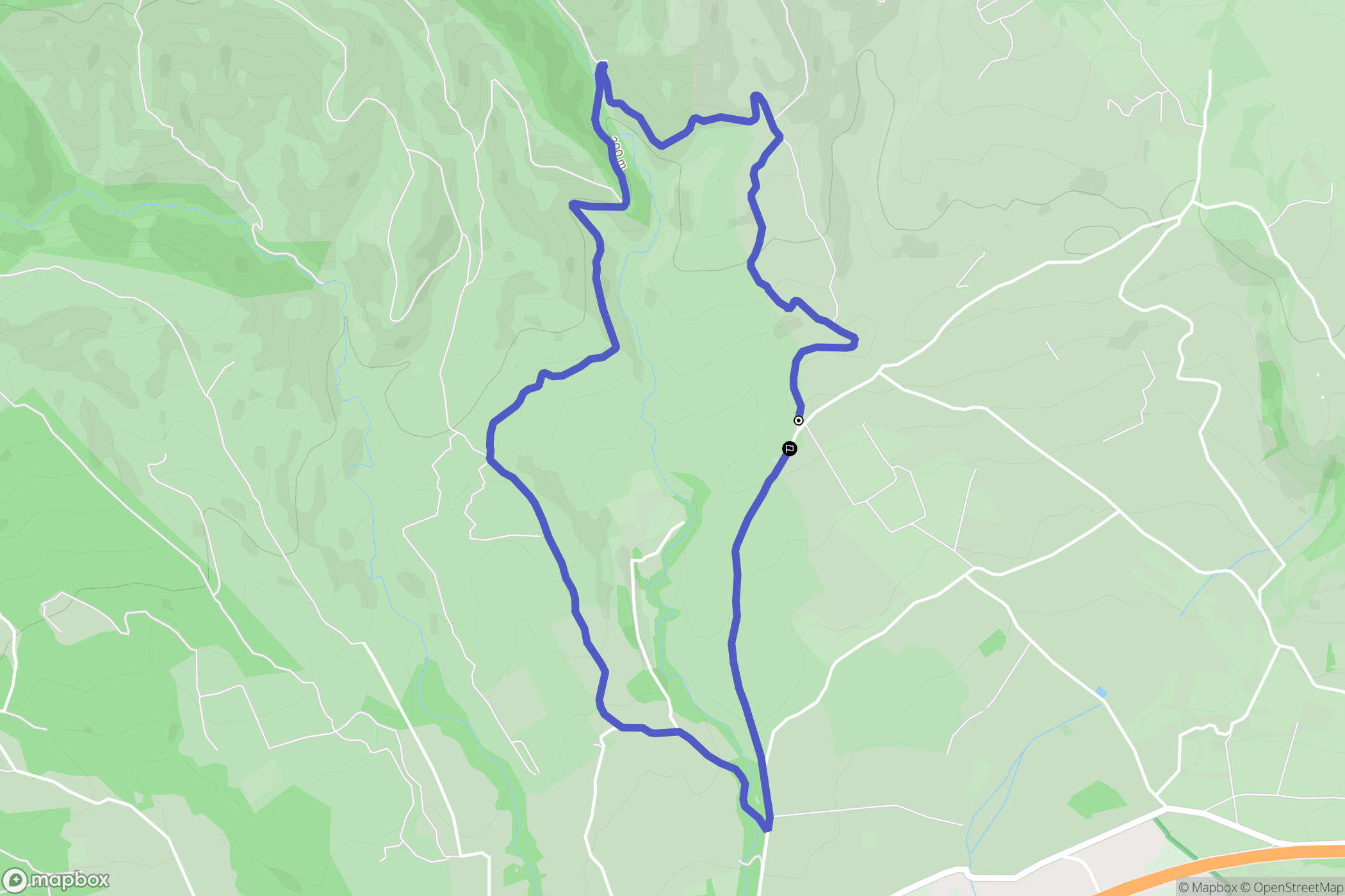 La Cadière-D'Azur : carte du parcours de randonnée - France