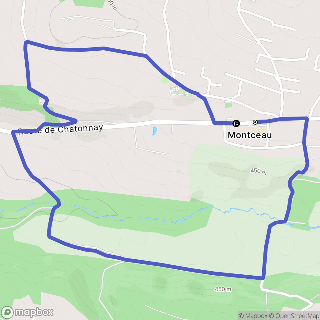 Ruy-Montceau : carte du parcours de randonnée - France