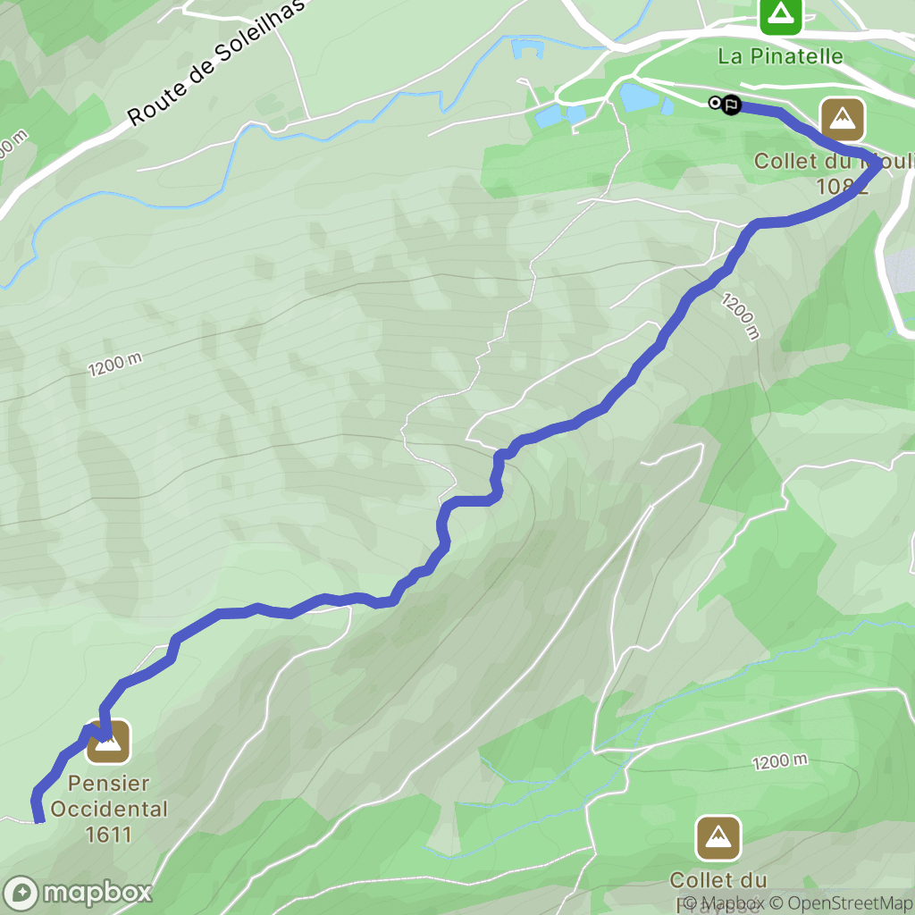 Saint-Auban : carte du parcours de randonnée - France