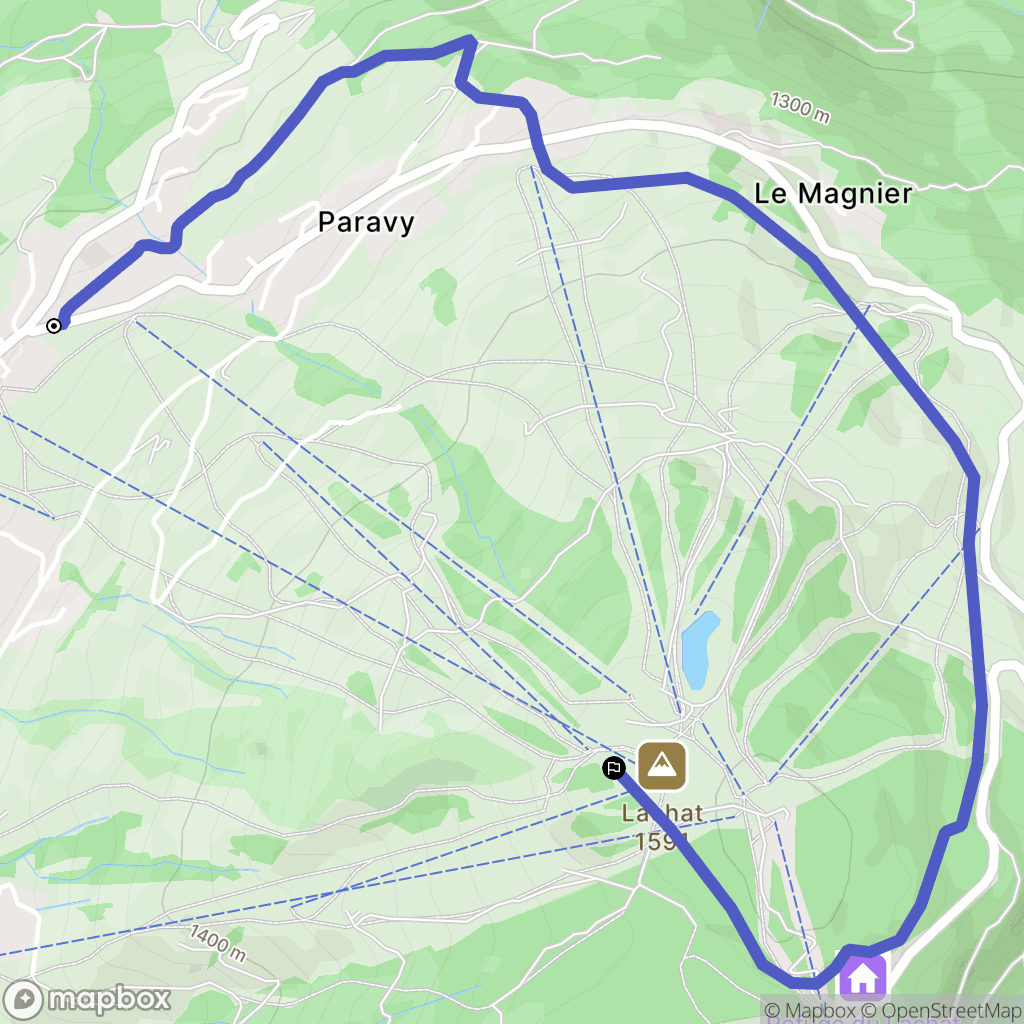 Crest-Voland : carte du parcours de randonnée - France