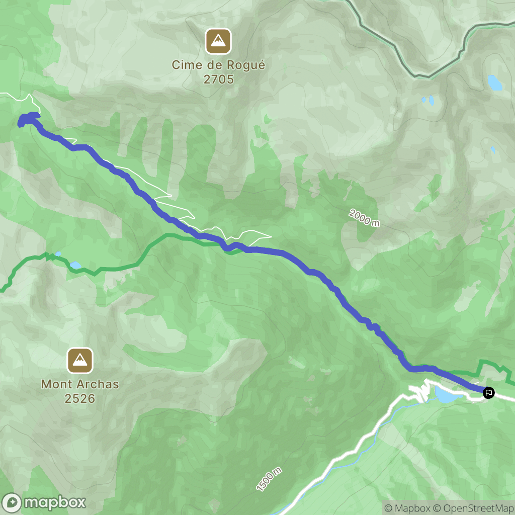 Saint-Martin-Vésubie : carte du parcours de randonnée - France