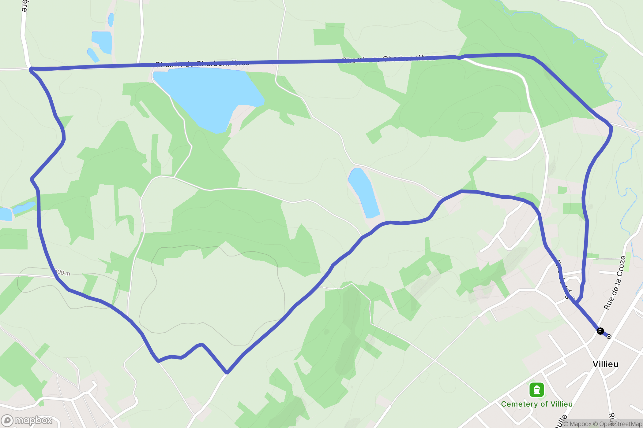 Villieu-Loyes-Mollon : carte du parcours de randonnée - France