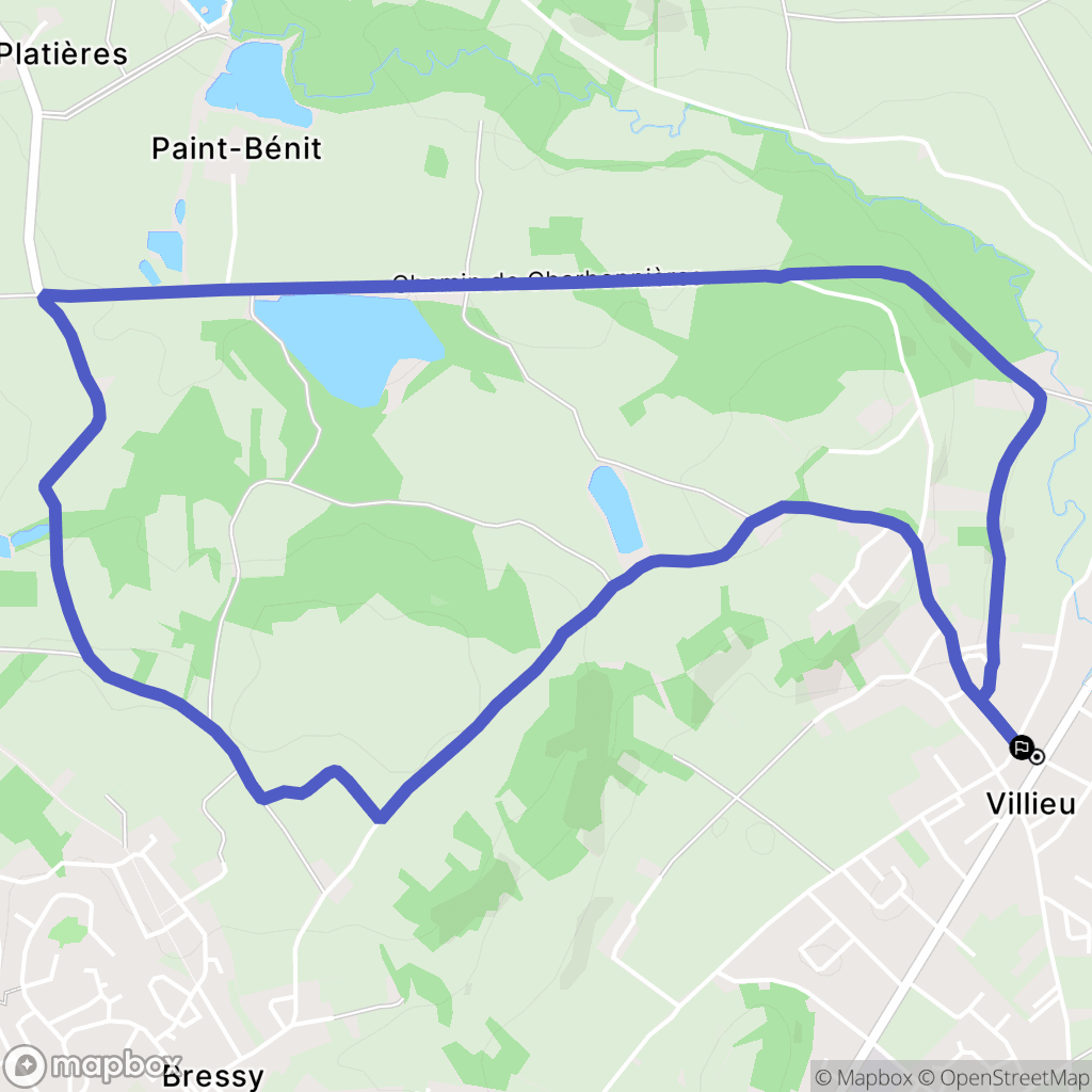 Villieu-Loyes-Mollon : carte du parcours de randonnée - France
