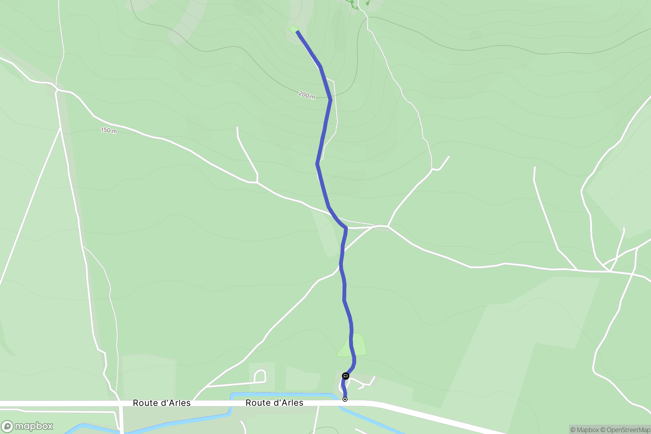 Eyguières : carte du parcours de randonnée - France