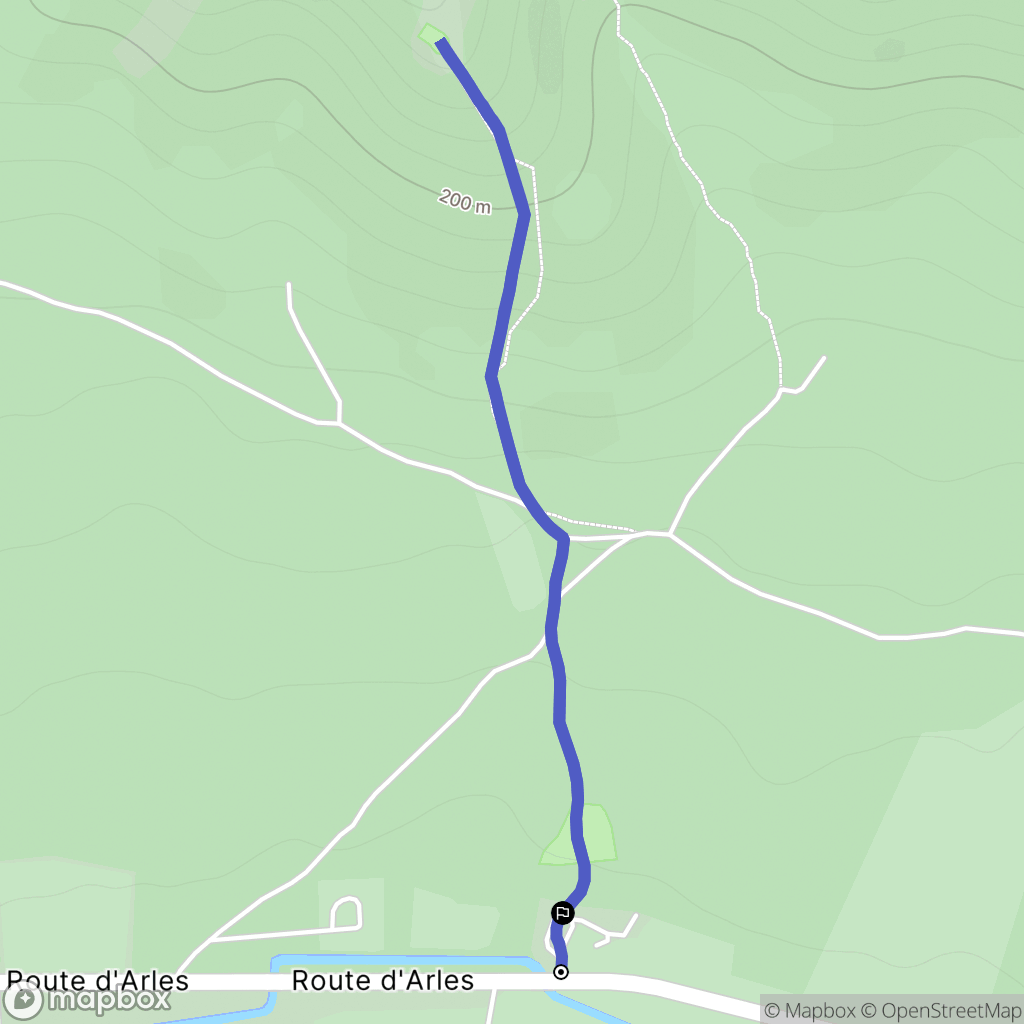 Eyguières : carte du parcours de randonnée - France