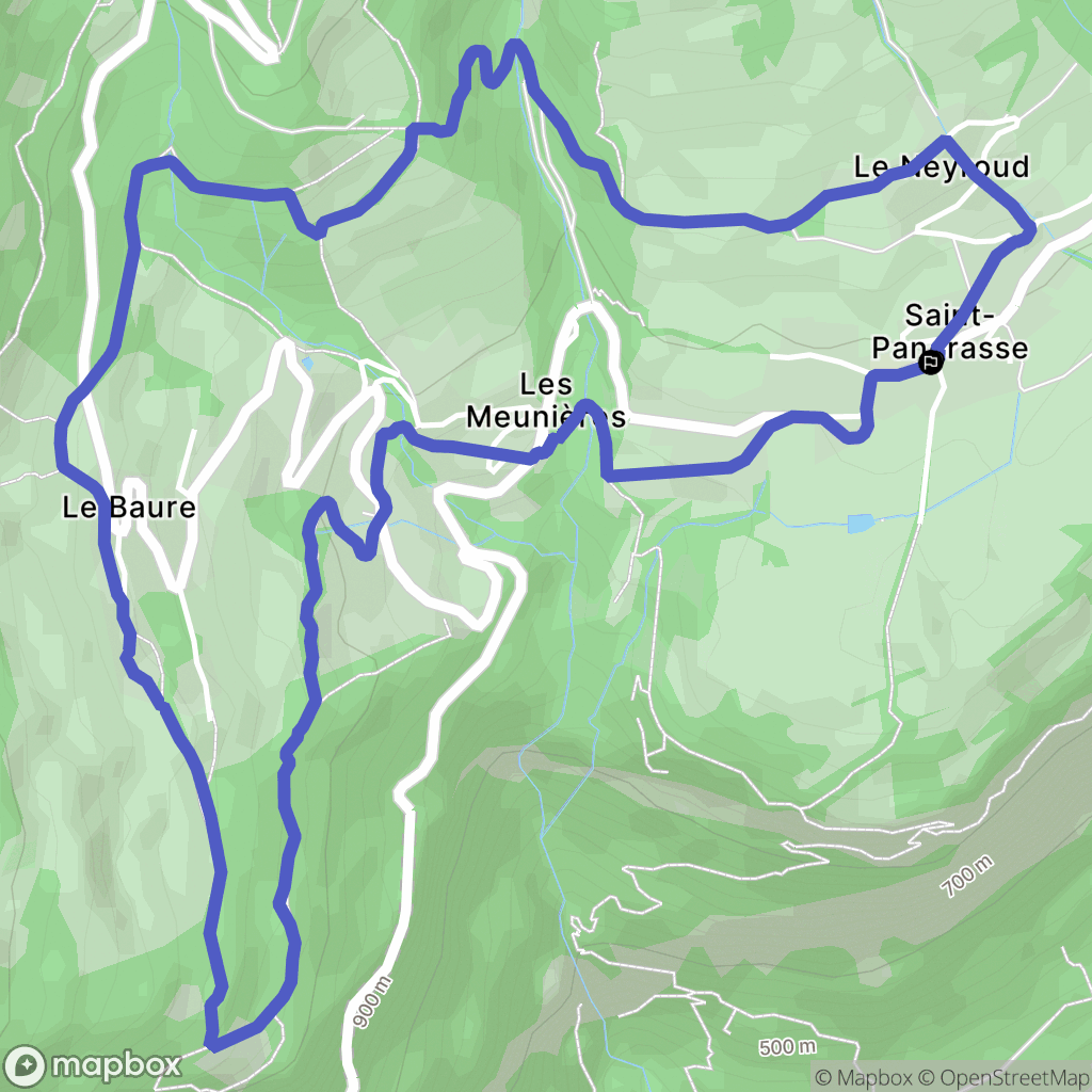 Plateau-des-Petites-Roches : carte du parcours de randonnée - France
