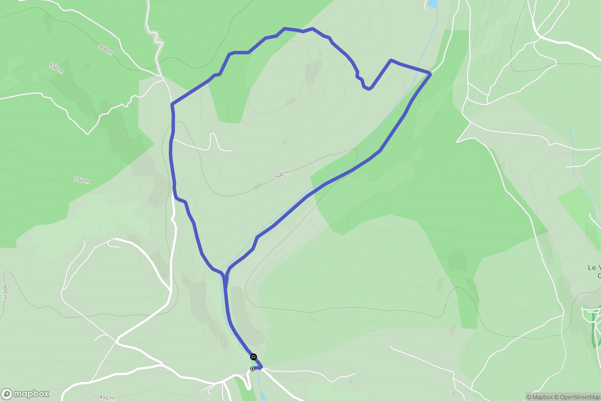 Reillanne : carte du parcours de randonnée - France