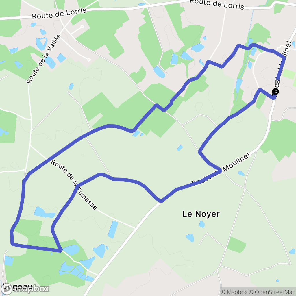 Varennes-Changy : carte du parcours de randonnée - France