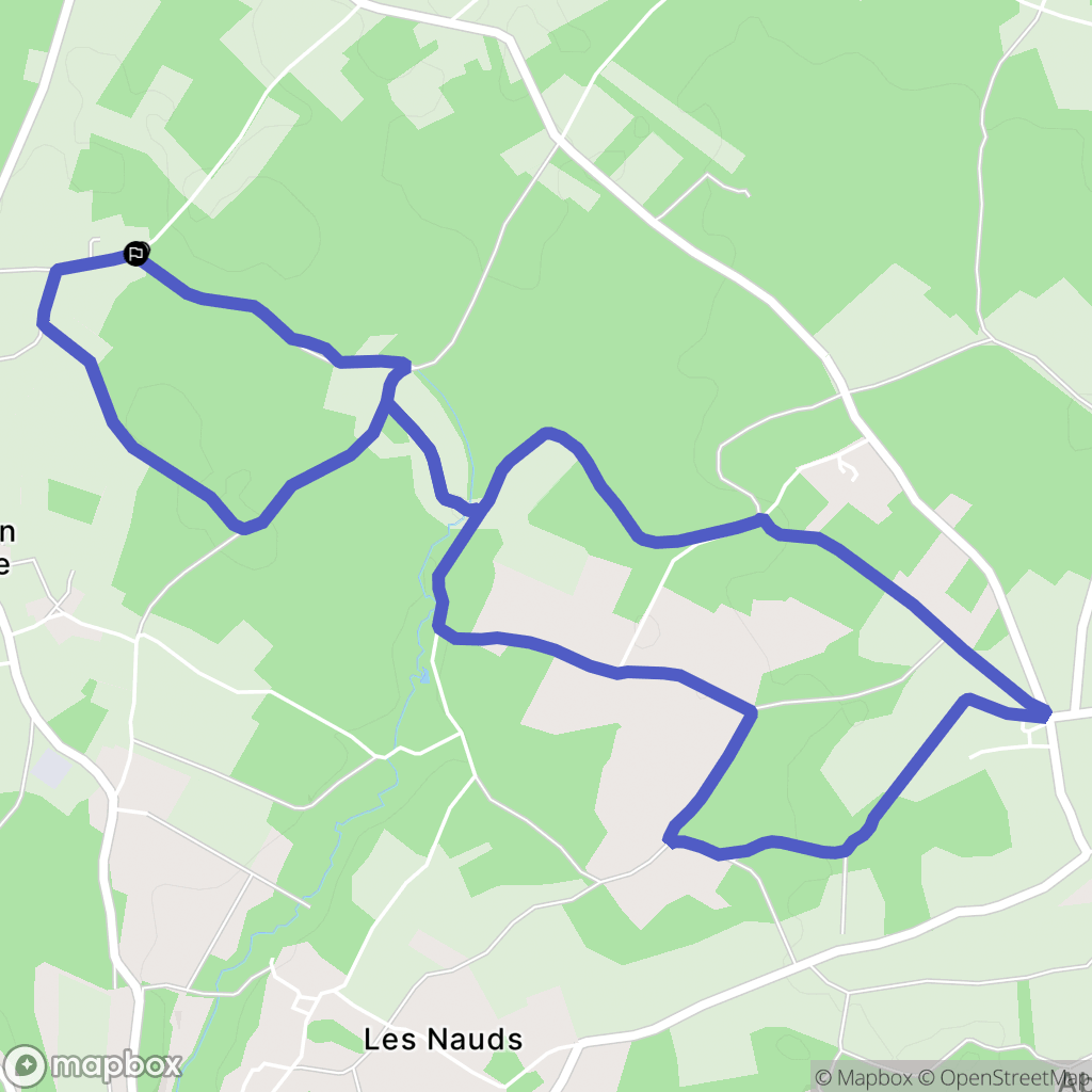 Brizambourg : carte du parcours de randonnée - France