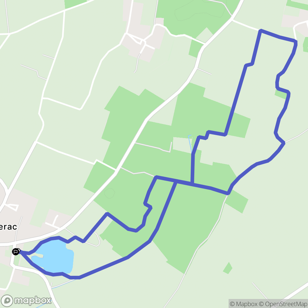 Courcerac : carte du parcours de randonnée - France