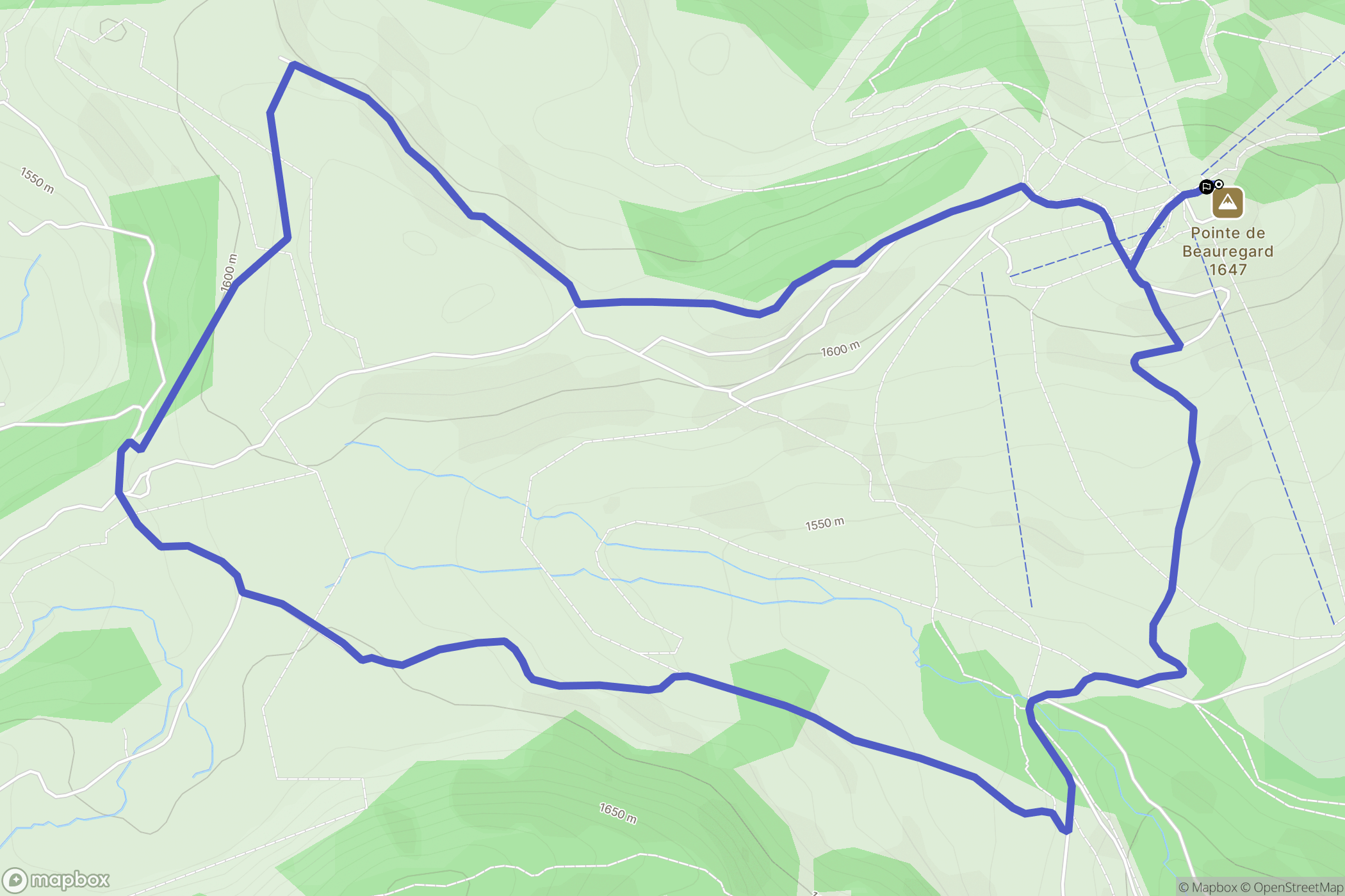 La Clusaz : carte du parcours de randonnée - France