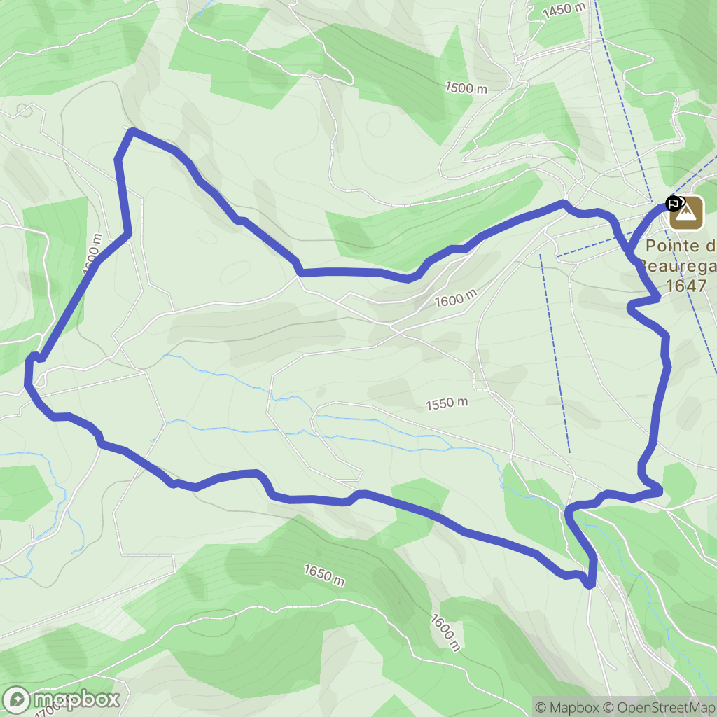 La Clusaz : carte du parcours de randonnée - France