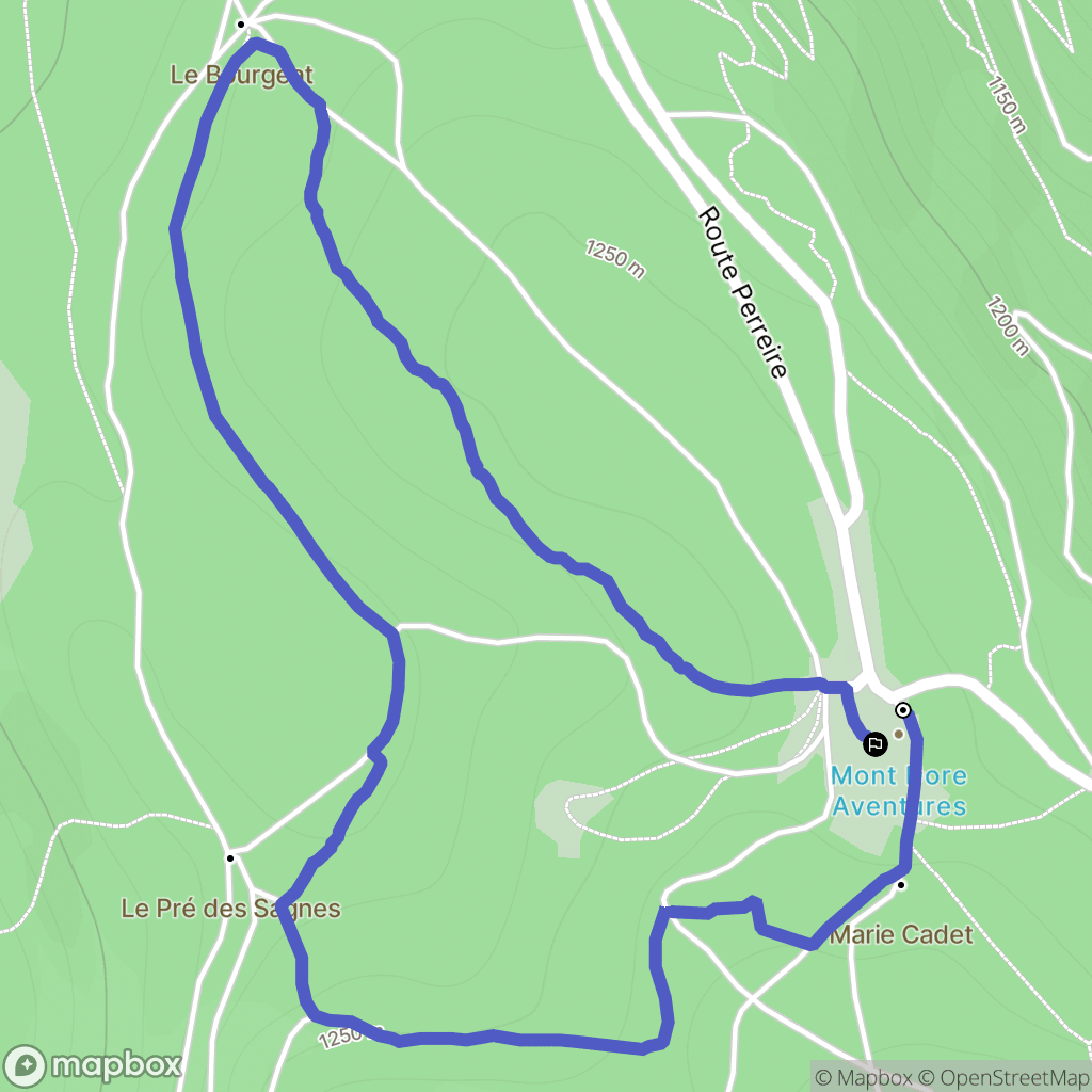 Mont-Dore : carte du parcours de randonnée - France