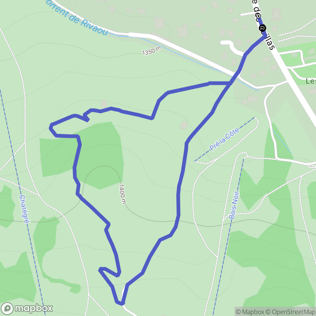 Ancelle : carte du parcours de randonnée - France