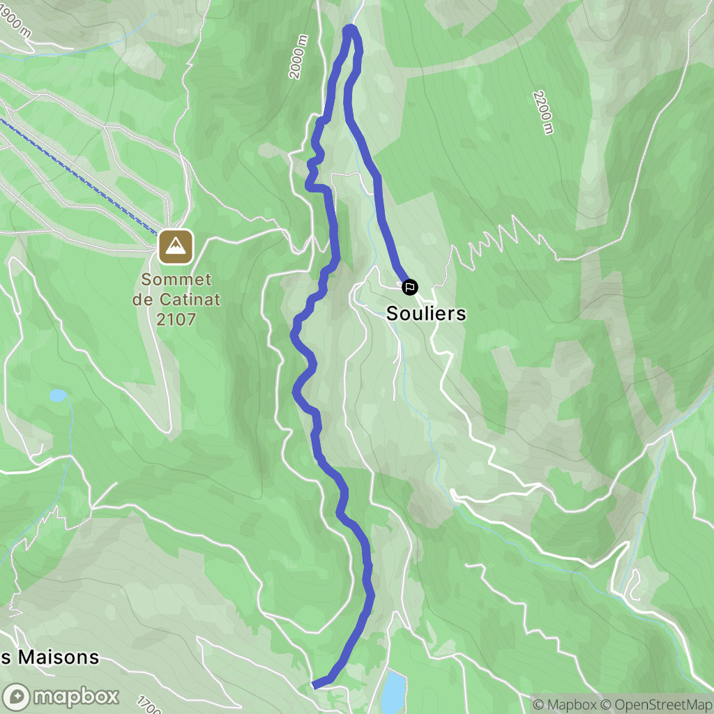 Château-Ville-Vieille : carte du parcours de randonnée - France