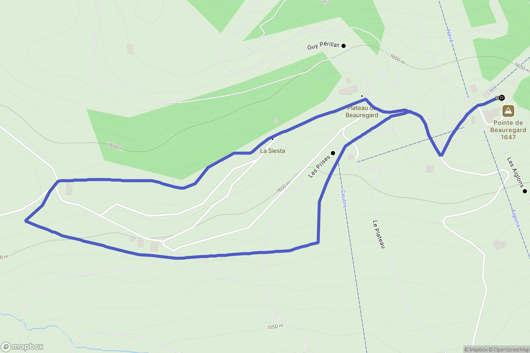 La Clusaz : carte du parcours de randonnée - France