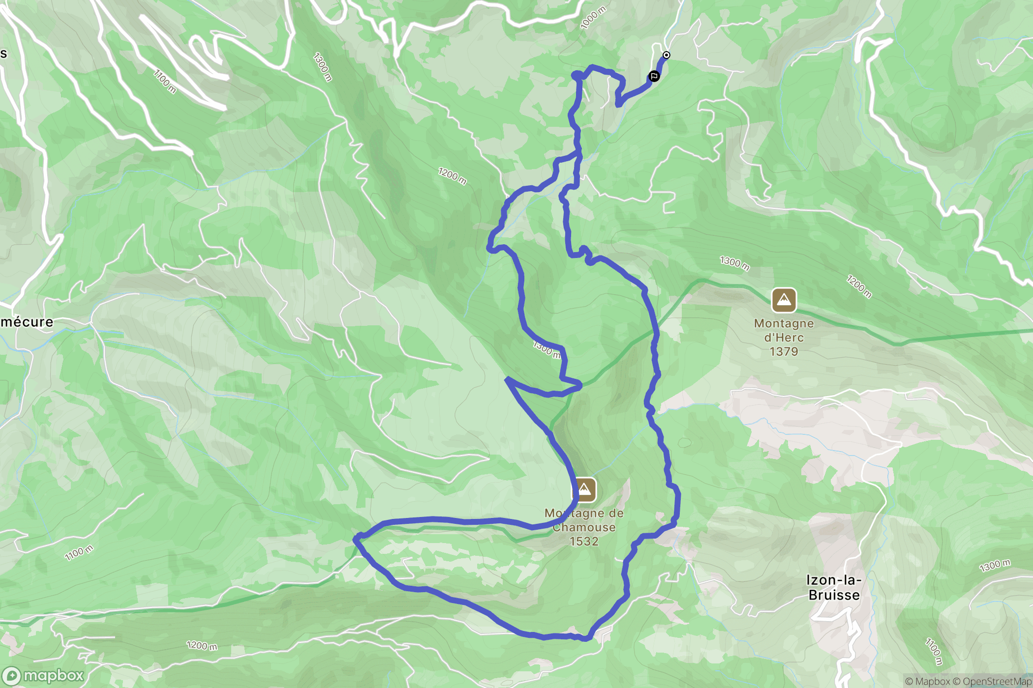 Laborel : carte du parcours de randonnée - France