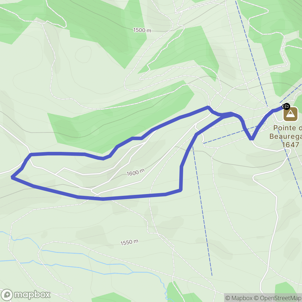 La Clusaz : carte du parcours de randonnée - France