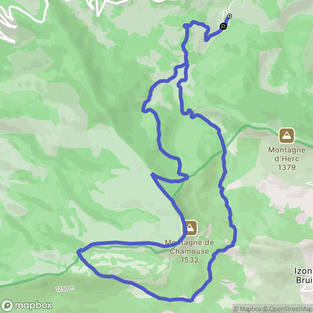 Laborel : carte du parcours de randonnée - France