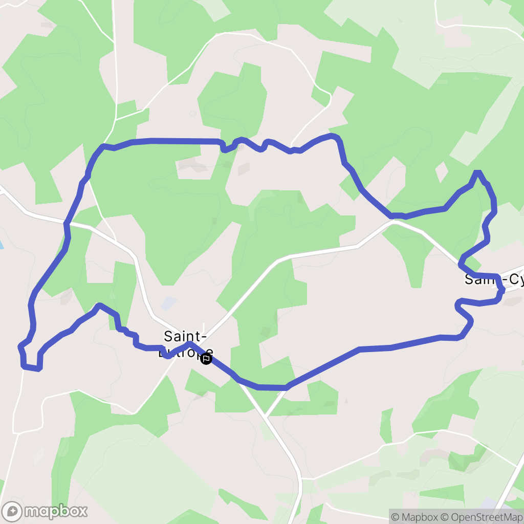 Montmoreau : carte du parcours de randonnée - France