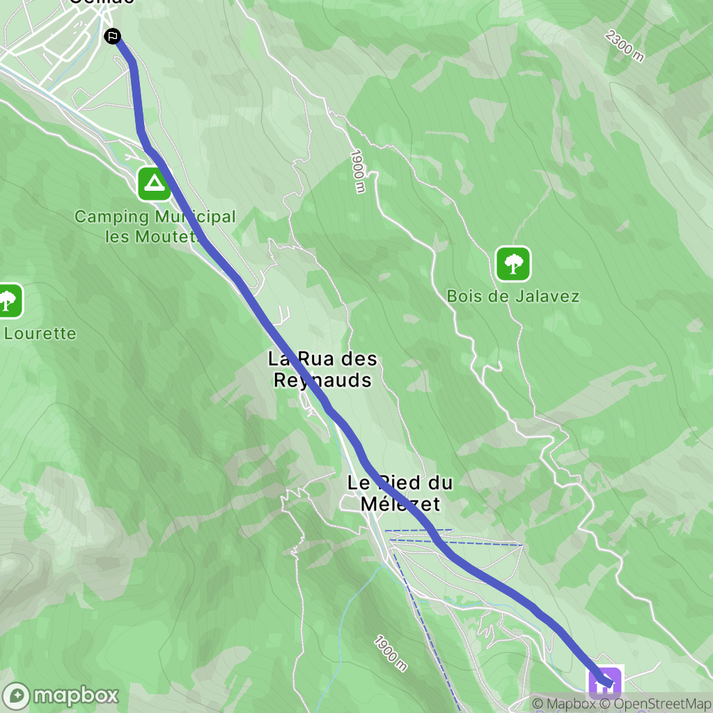 Ceillac : carte du parcours de randonnée - France