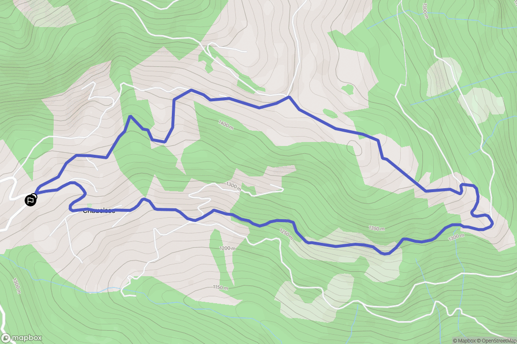 Saint-Nicolas-la-Chapelle : carte du parcours de randonnée - France