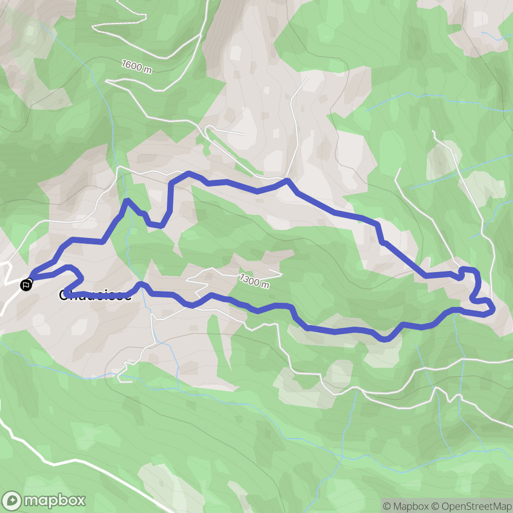 Saint-Nicolas-la-Chapelle : carte du parcours de randonnée - France