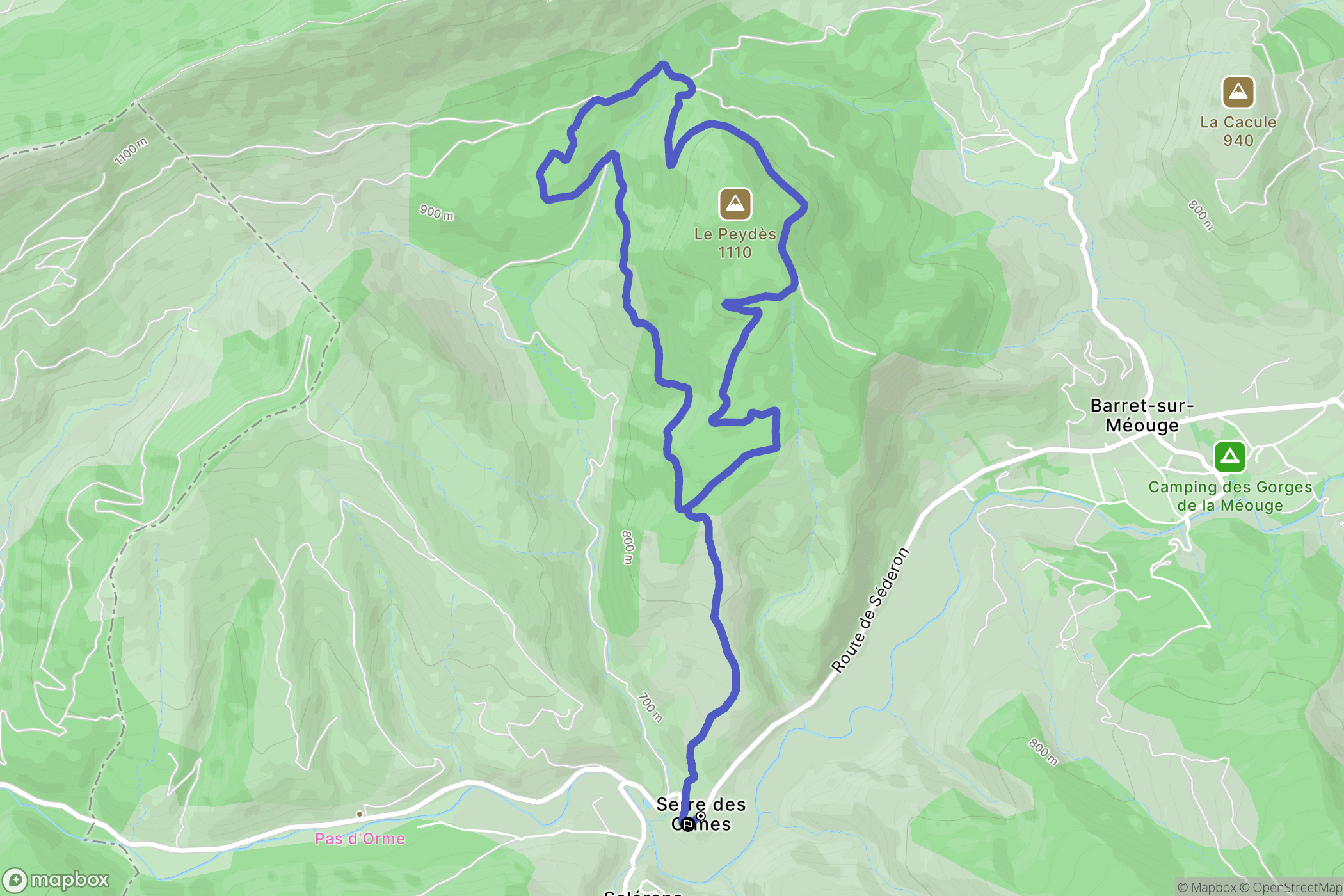 Salérans : carte du parcours de randonnée - France