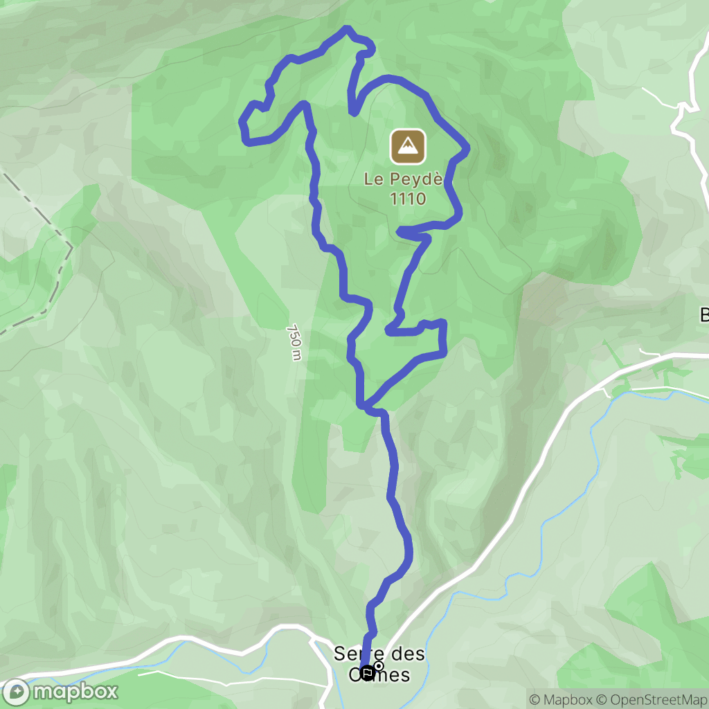 Salérans : carte du parcours de randonnée - France