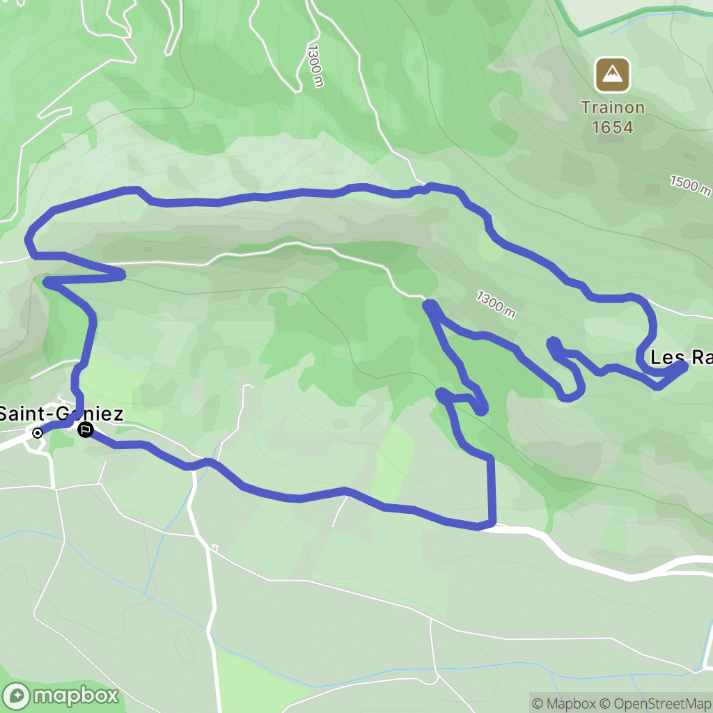 Saint-Geniez : carte du parcours de randonnée - France