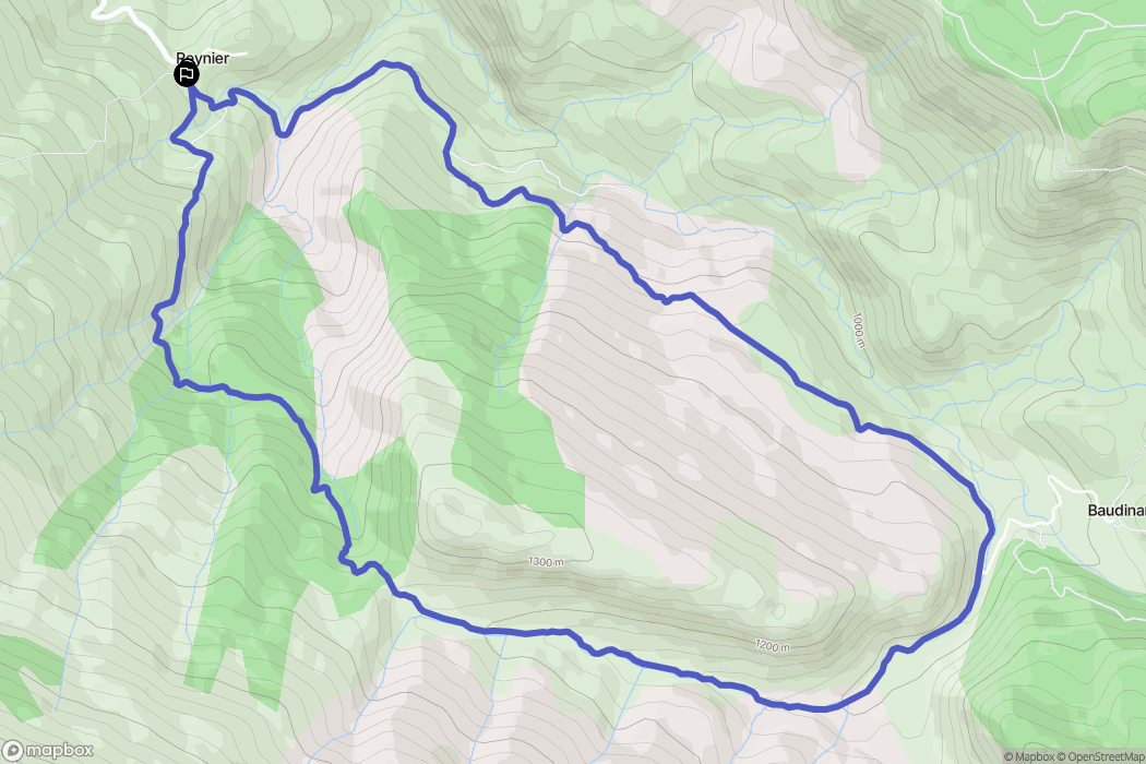 Bayons : carte du parcours de randonnée - France