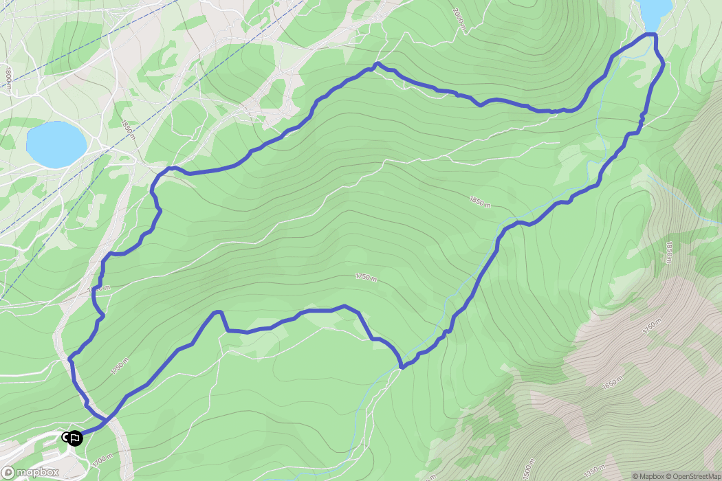 Chamrousse : carte du parcours de randonnée - France