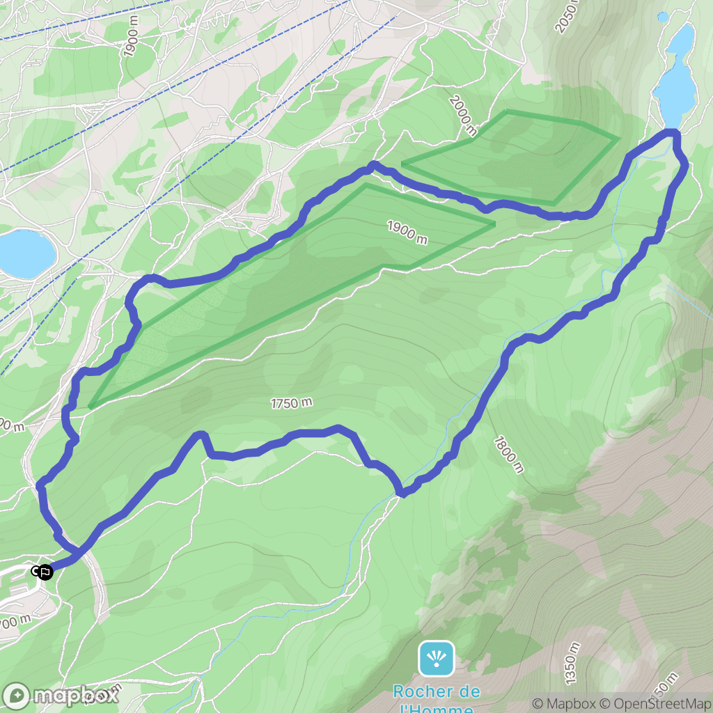Chamrousse : carte du parcours de randonnée - France