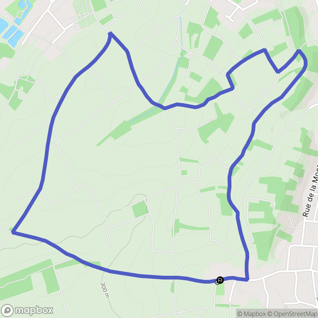 Habsheim : carte du parcours de randonnée - France