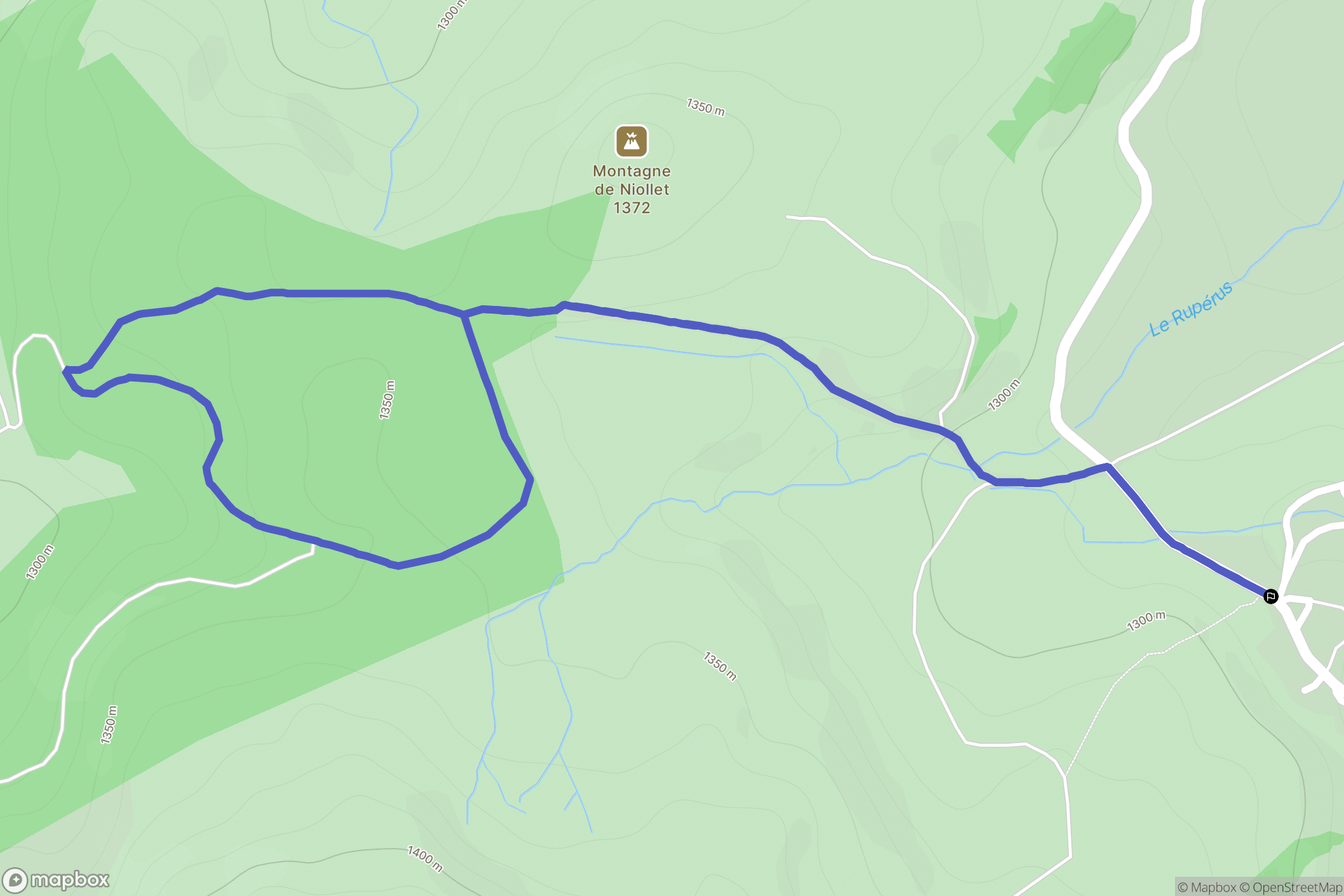 Anzat-le-Luguet : carte du parcours de randonnée - France