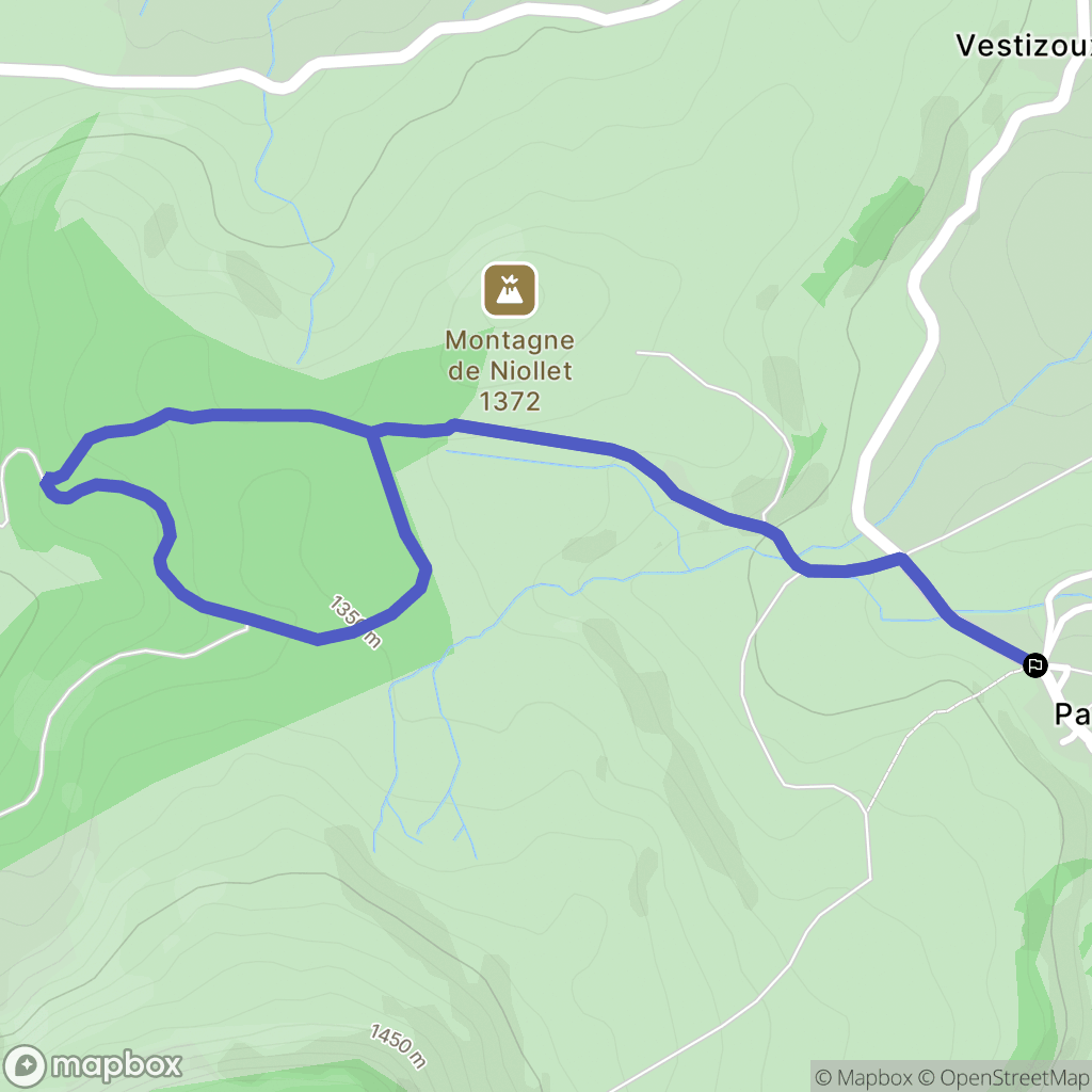 Anzat-le-Luguet : carte du parcours de randonnée - France