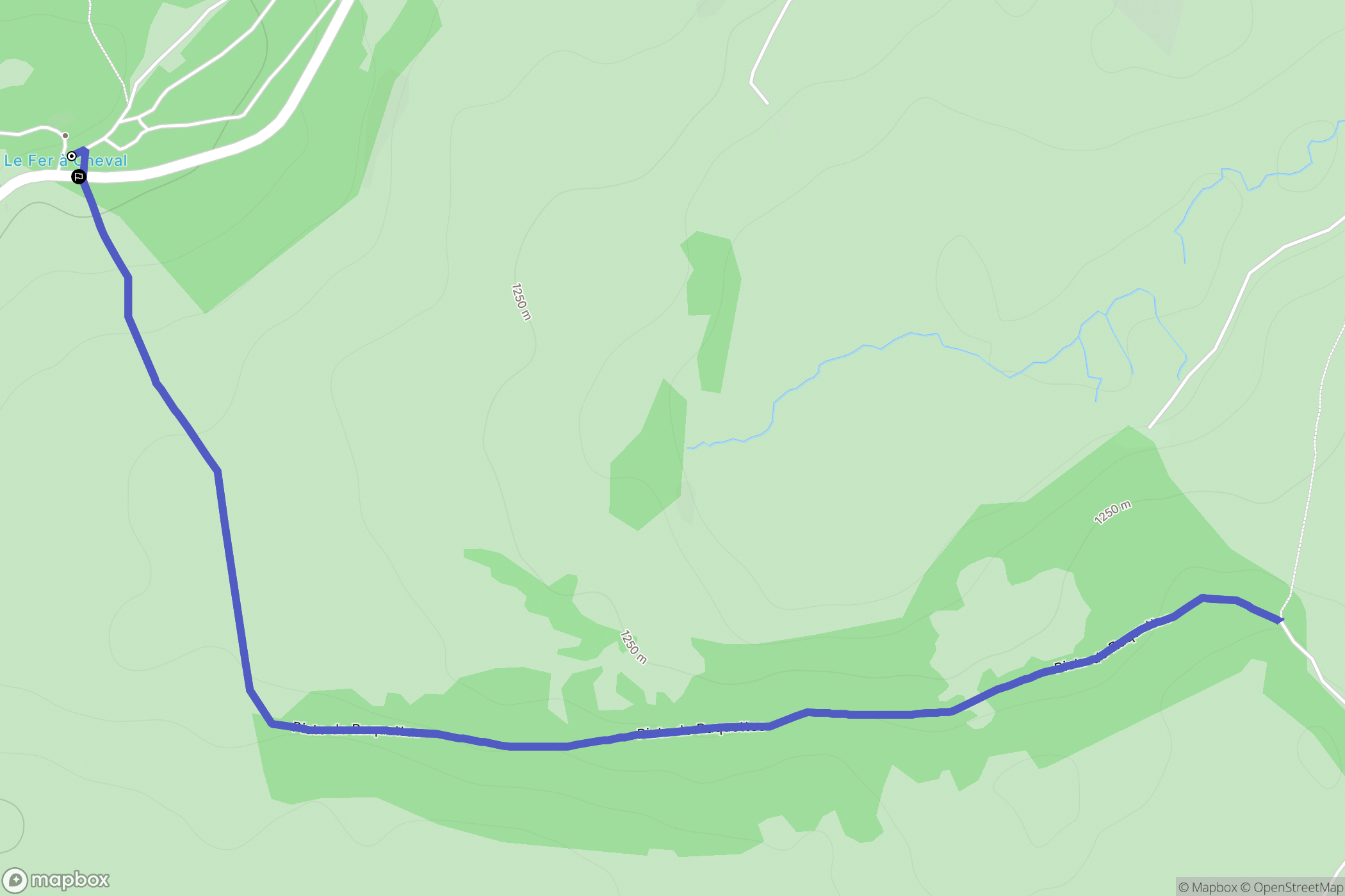 Nasbinals : carte du parcours de randonnée - France