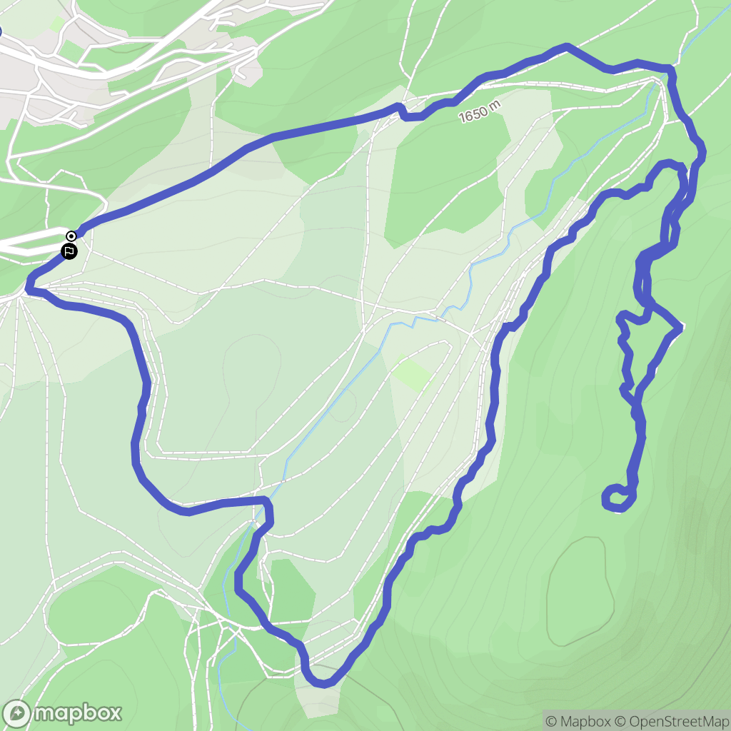 Chamrousse : carte du parcours de randonnée - France