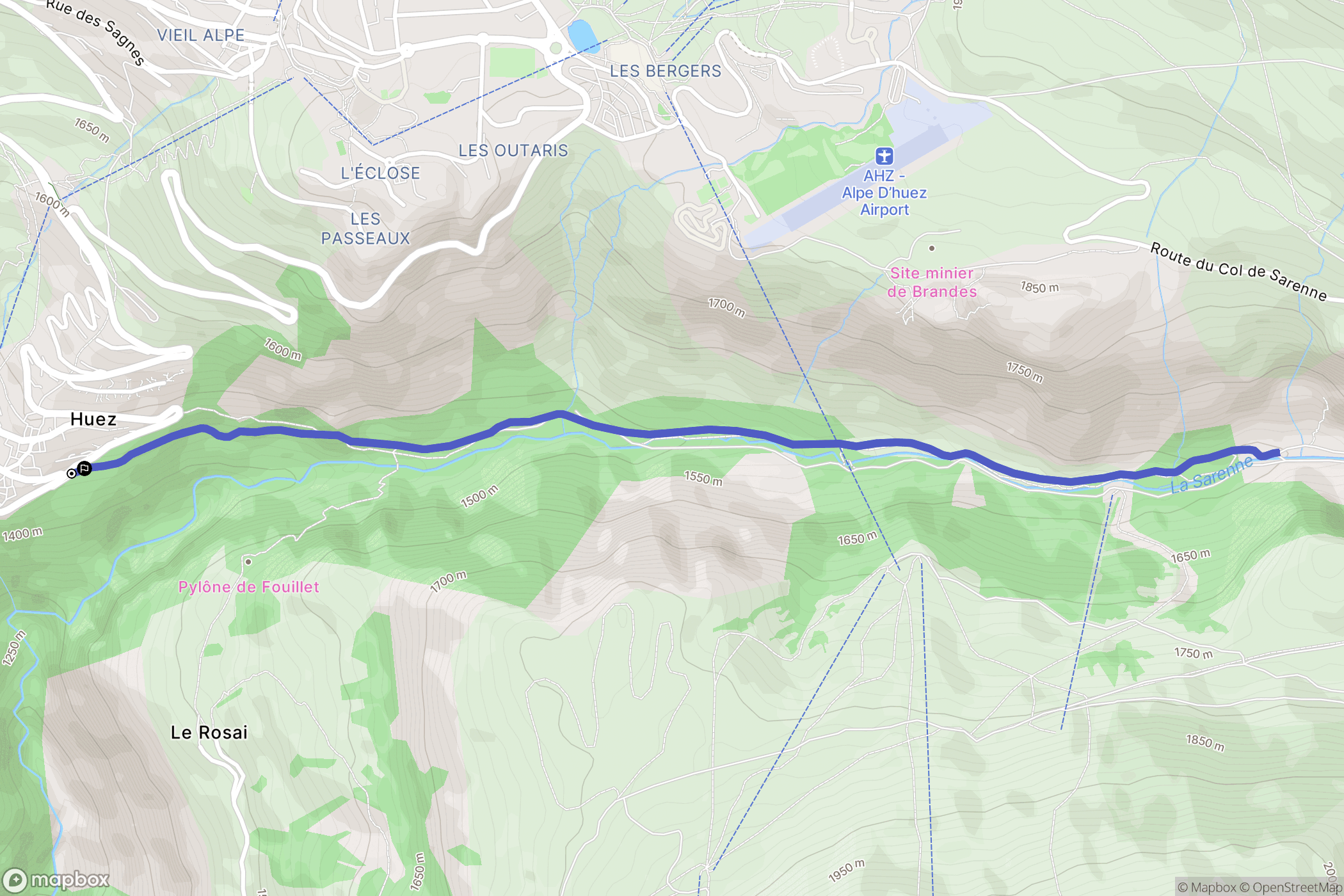 Huez: routekaart voor buitenactiviteiten - France