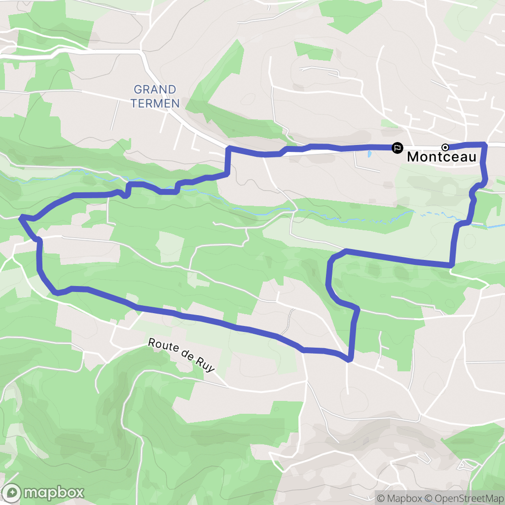 Ruy-Montceau : carte du parcours de randonnée - France