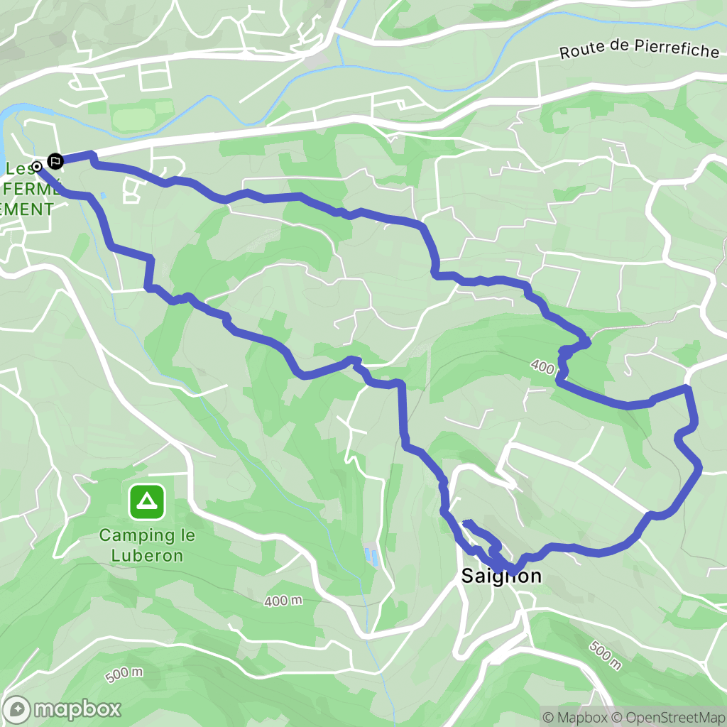 Apt : carte du parcours de randonnée - France