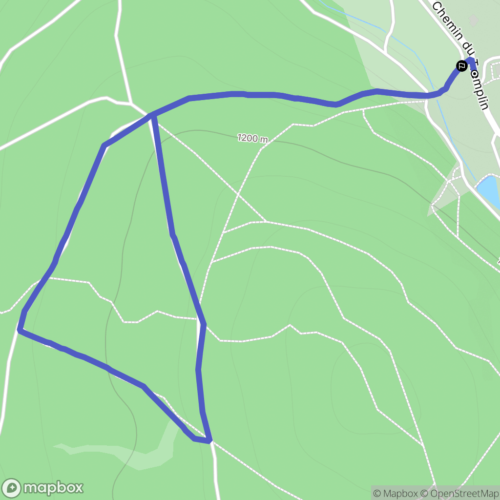 Le Bessat : carte du parcours de randonnée - France